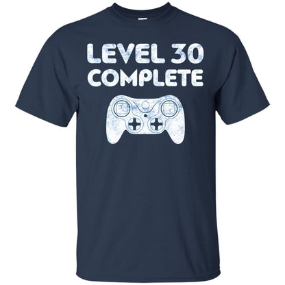 Level 30 Complete Video Gamer 30th Birthday Shirt Navy