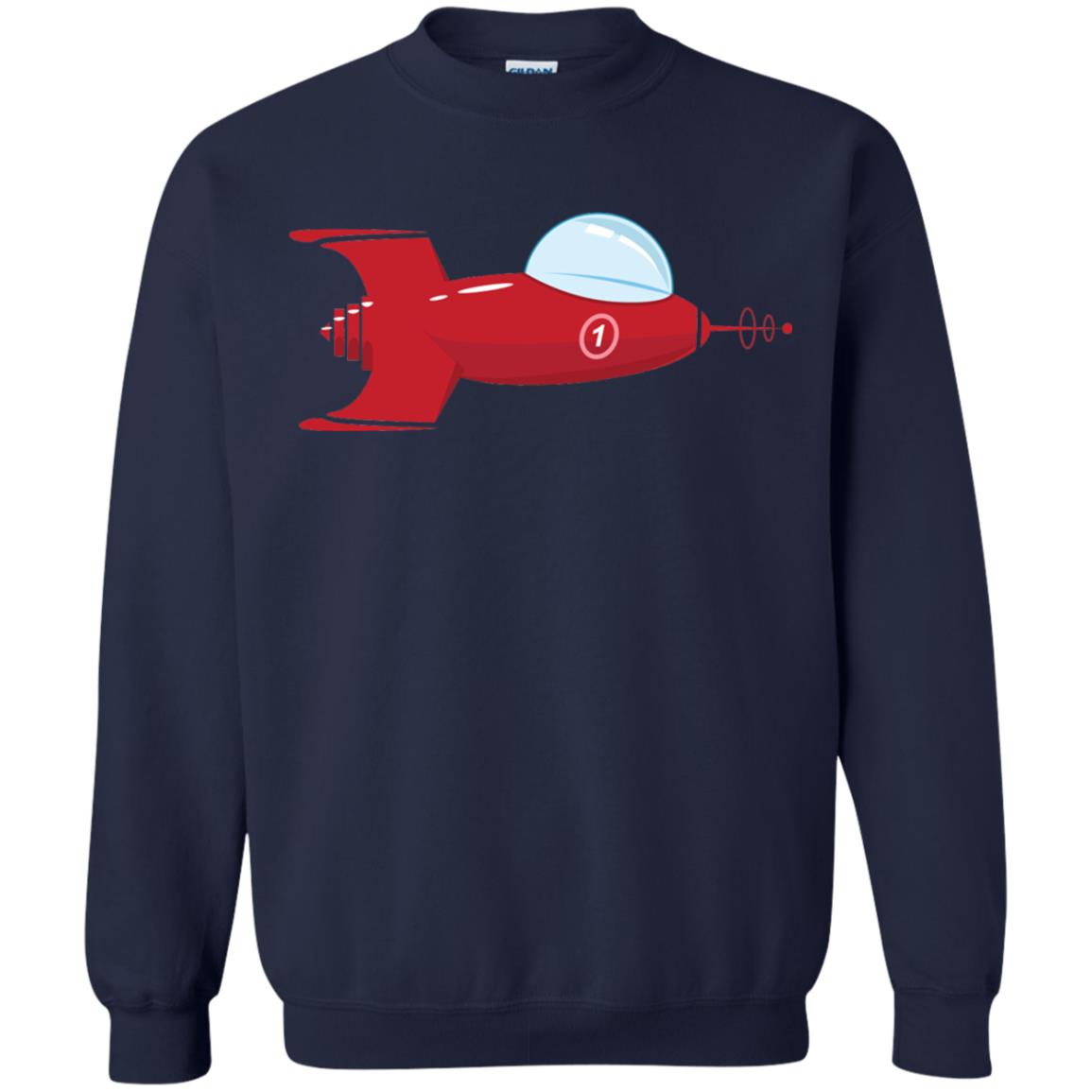 Vintage Spaceship Video Game Gamer T-shirt Navy