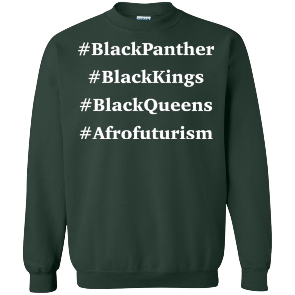 Black Panther Black Kings Black Queens Afrofuturism T-shirt Forest Green