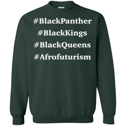 Black Panther Black Kings Black Queens Afrofuturism T-shirt Forest Green