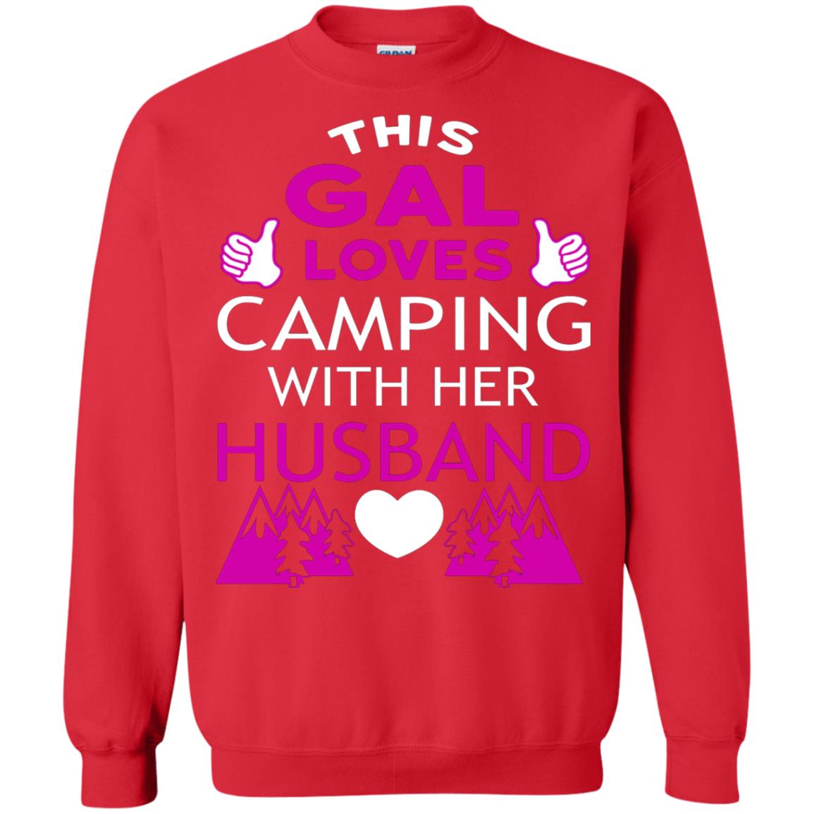 This Gal Loves Camping With Her Husband Wife Shirt Red