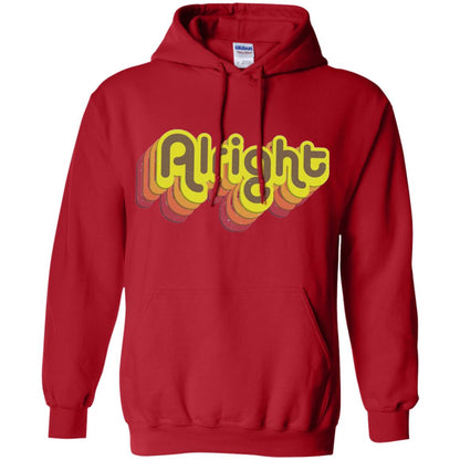 Alright Alright Shirt Funny Retro 70s Red