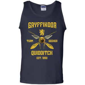 Gryffindor Quiddith Team Seeker Est 1092 Harry Potter ShirtG220 Gildan 100% Cotton Tank Top
