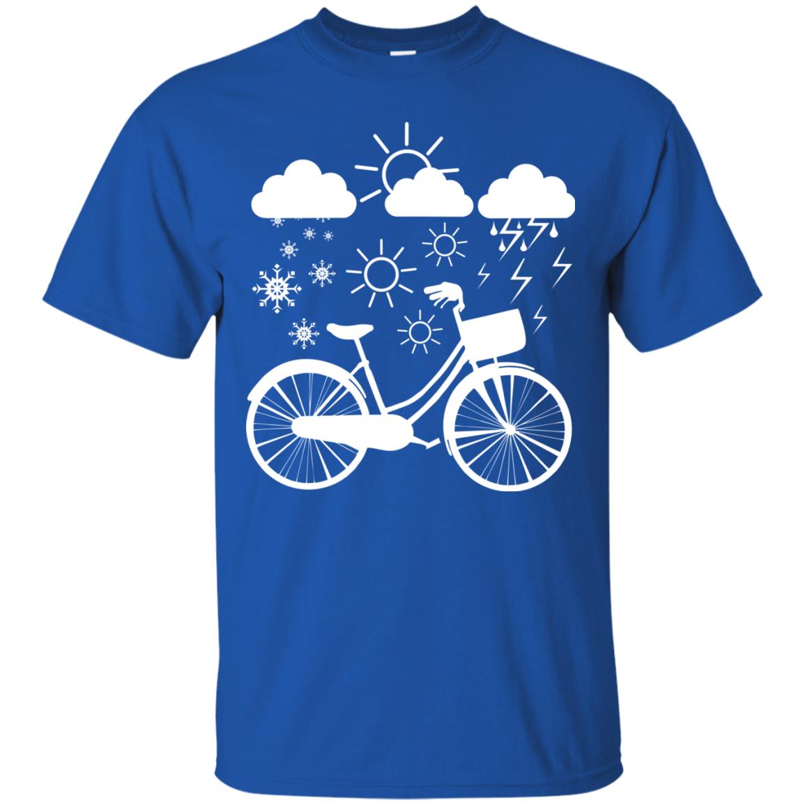 Bicycle All Weather Cyclist T-shirt For Bicycle Lover Royal