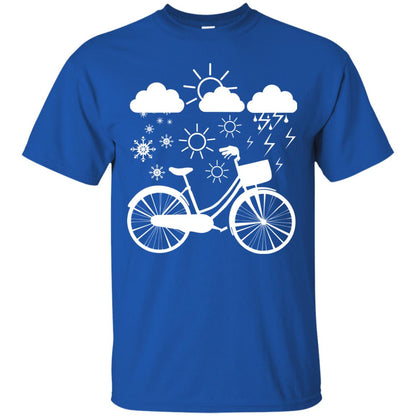 Bicycle All Weather Cyclist T-shirt For Bicycle Lover Royal