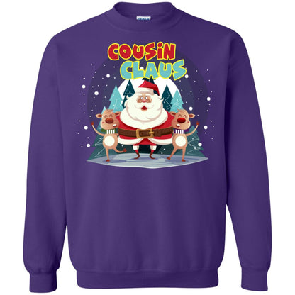 Cousin Claus Matching Family X-mas Gift Shirt Purple
