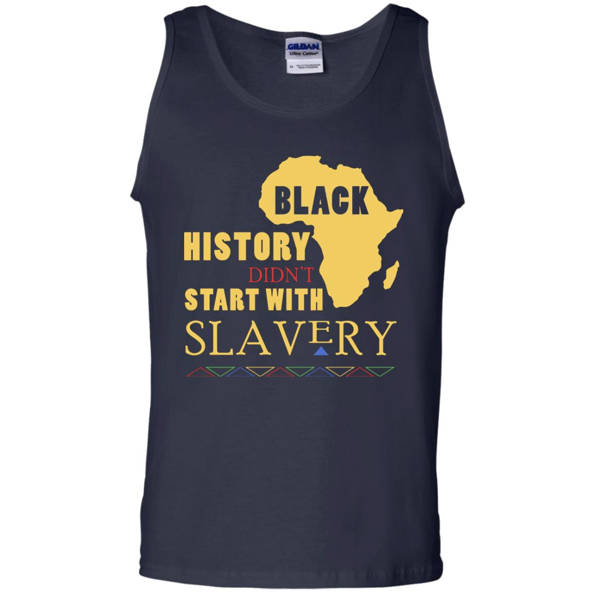 African American T-shirt Black History Didn't Start With Slavery Navy