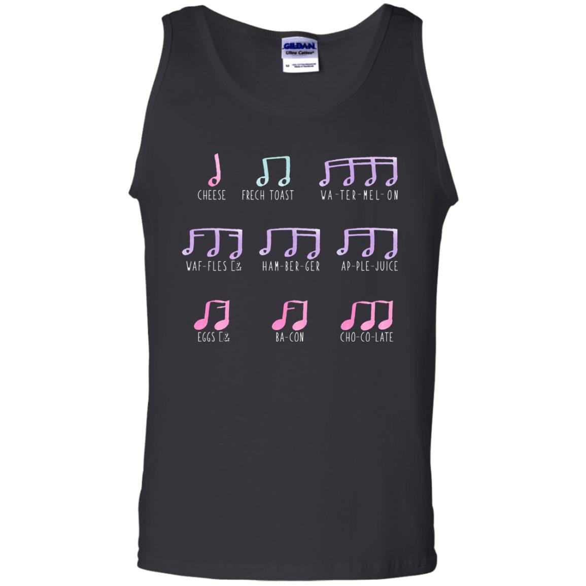 Music Is Like Food Funny Music Note Shirt Black