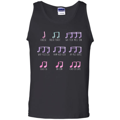 Music Is Like Food Funny Music Note Shirt Black