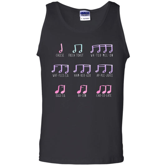 Music Is Like Food Funny Music Note Shirt Black