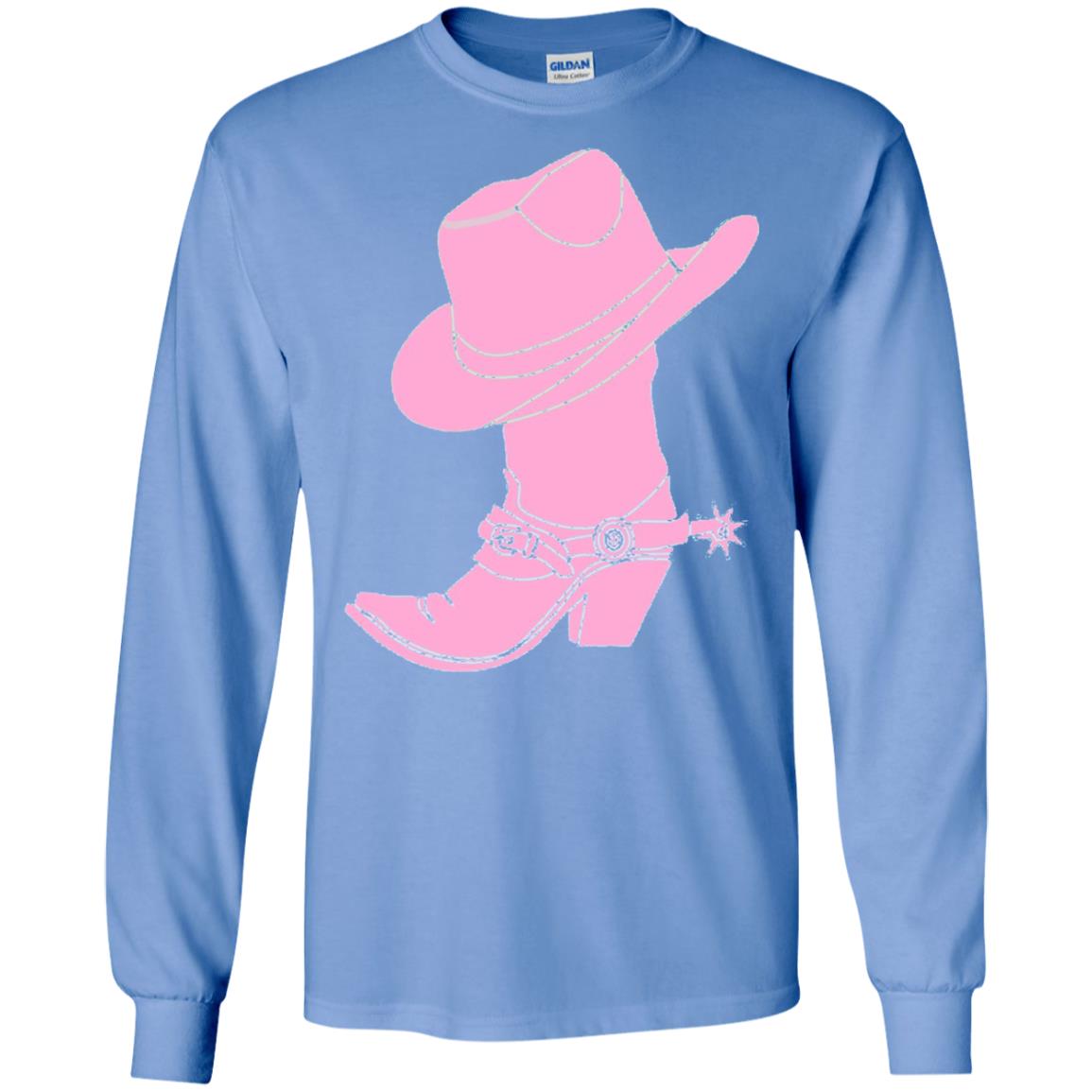 Cowgirl Boots Western Wear T-shirt Carolina Blue