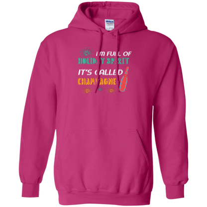 Champagne T-shirt I'm Full Of Holiday Spirit It's Called Champagne Heliconia