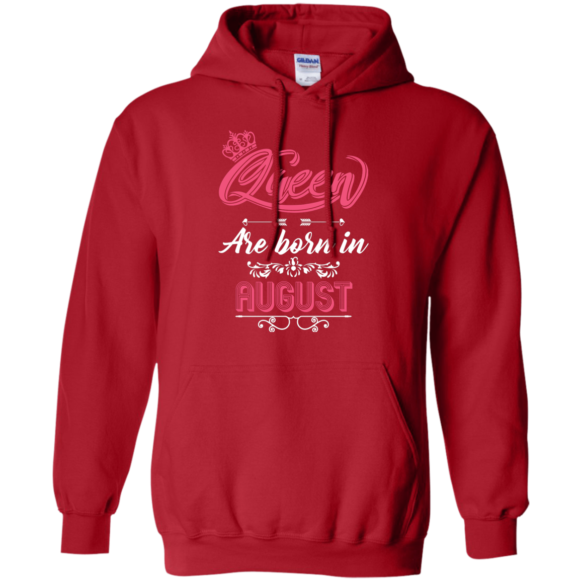 Brithday T-Shirt Queen Are Born In August Red