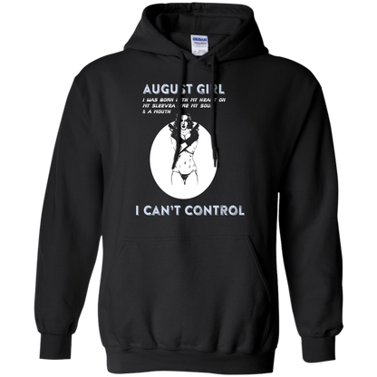 August Girl I Was Born With My Heart T-shirt Black