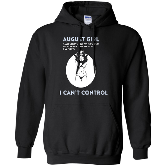 August Girl I Was Born With My Heart T-shirt Black