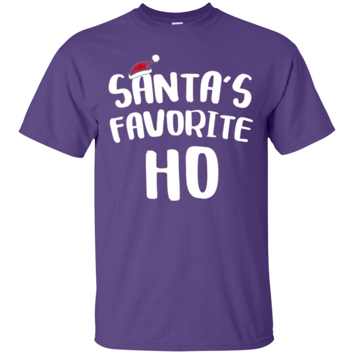 Christmas T-shirt Santa_s Favorite Ho Purple