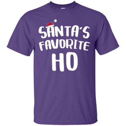 Christmas T-shirt Santa_s Favorite Ho Purple