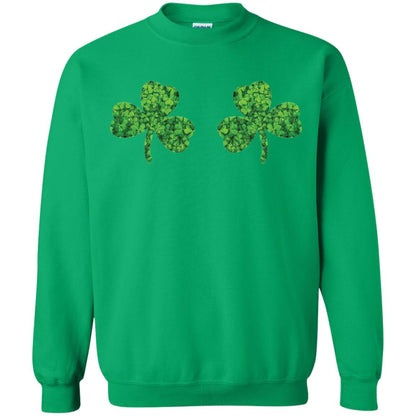 Shamrock Boobs Funny Saint Patrick_s Day T-shirt Irish Green