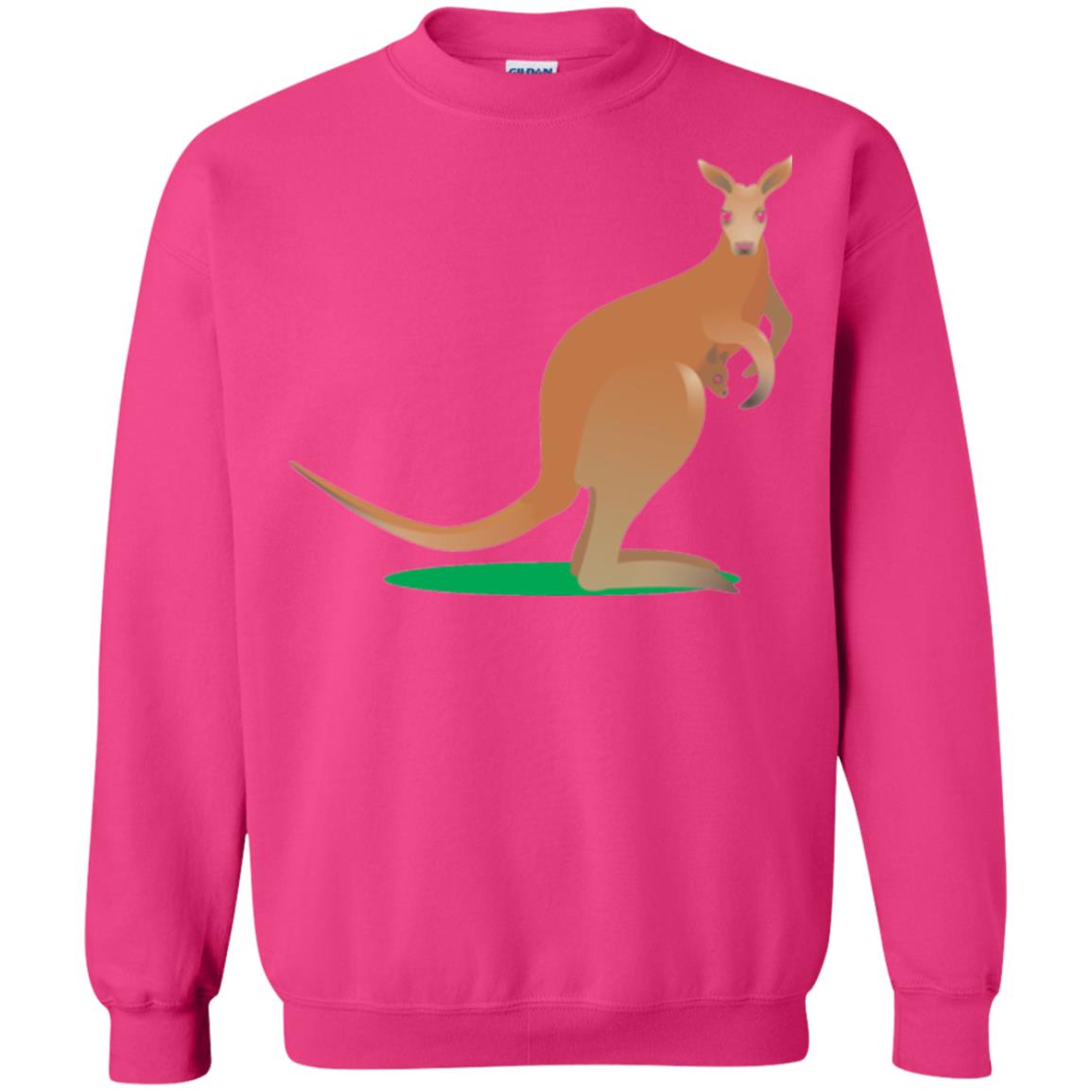 Mom Baby Kangaroo In Pouch Joey T-shirt Heliconia