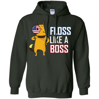 Floss Like A Boss Dog Shirt Forest Green
