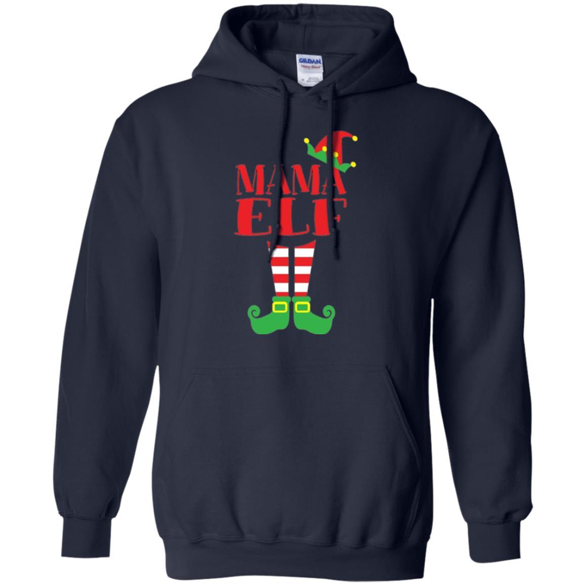 Family Christmas T-shirt Mama Elf T-shirt Navy