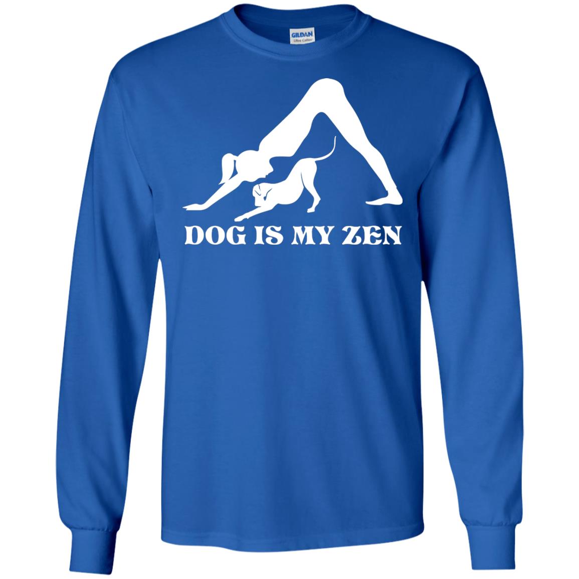 Yoga Dog T-shirt Dog Is My Zen Royal