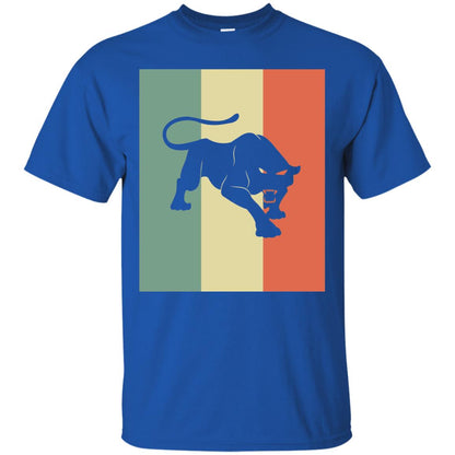 Black Panther Silhouette Gift Shirt Retro Vintage Classic Tee Royal