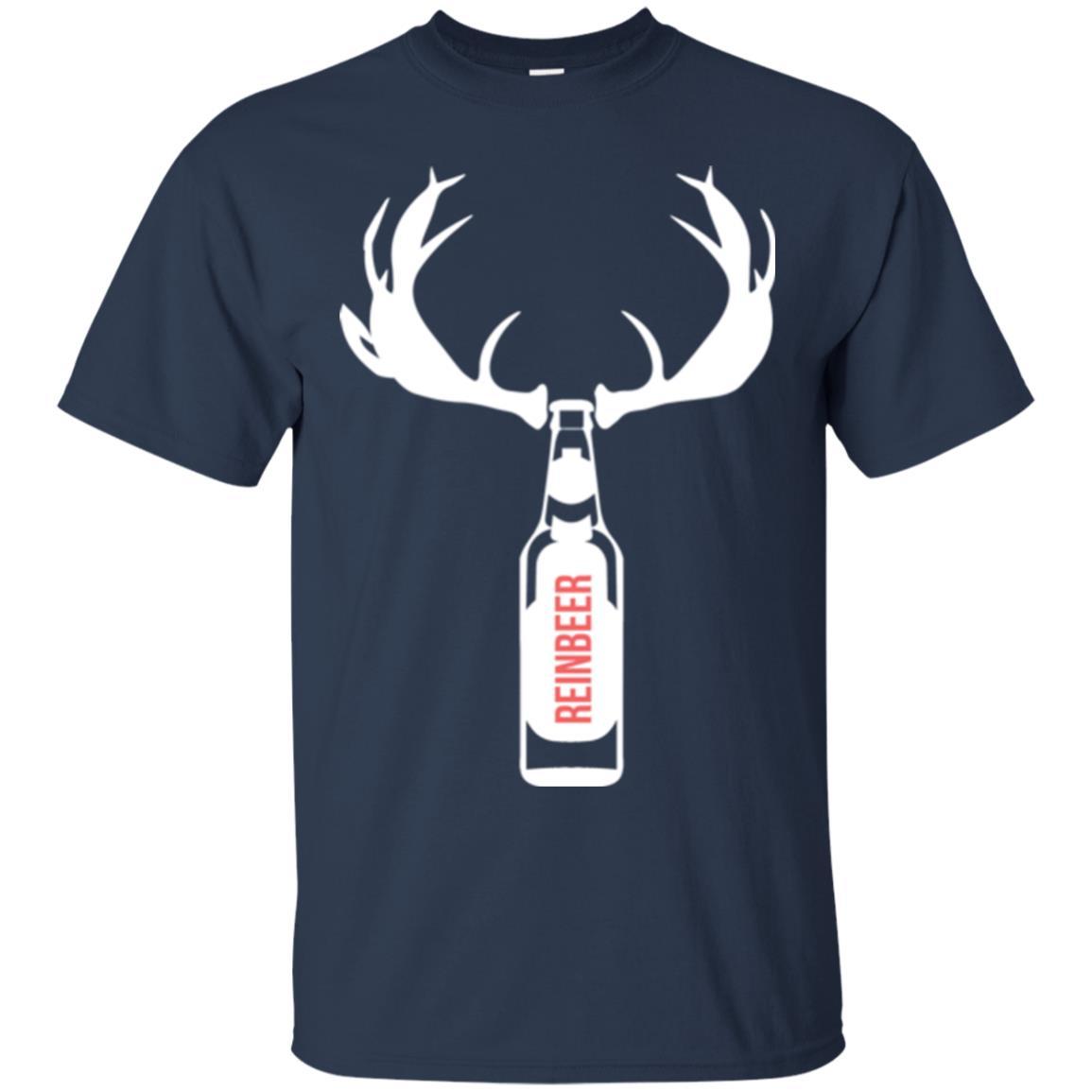 Christmas T-shirt Funny Christmas Reinbeer Navy