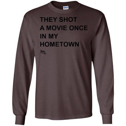 They Shot A Movie Once In My Hometown Shirts Dark Chocolate
