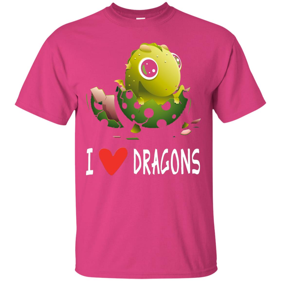 I Love Dragons Baby Dragon Lover Shirt Heliconia