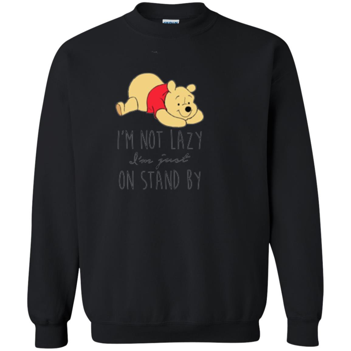 Cartoon T-shirt I'm Not Lazy I'm Just On Stand By Black
