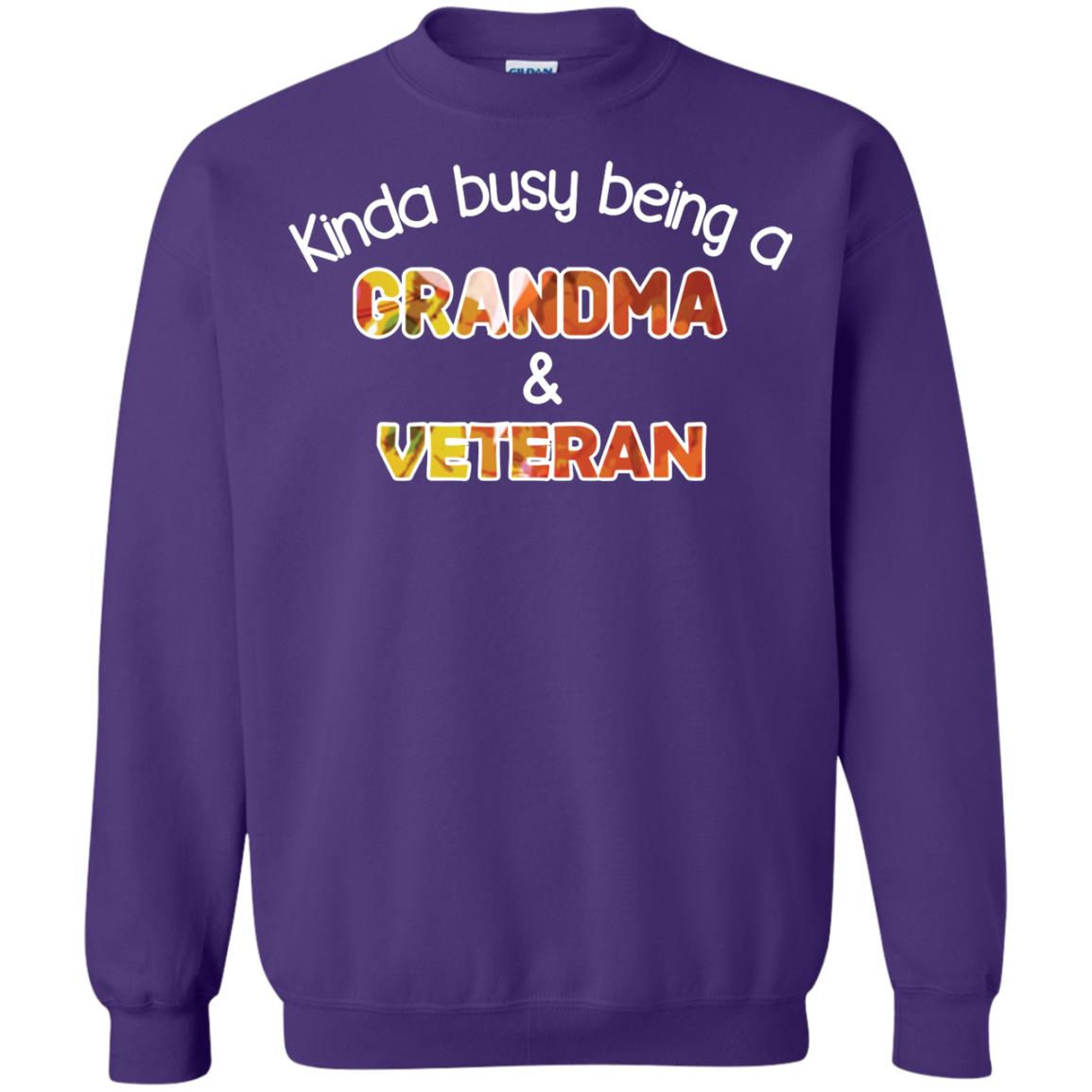 Kinda Busy Being A Grandma And Veteran Nana Shirt Purple