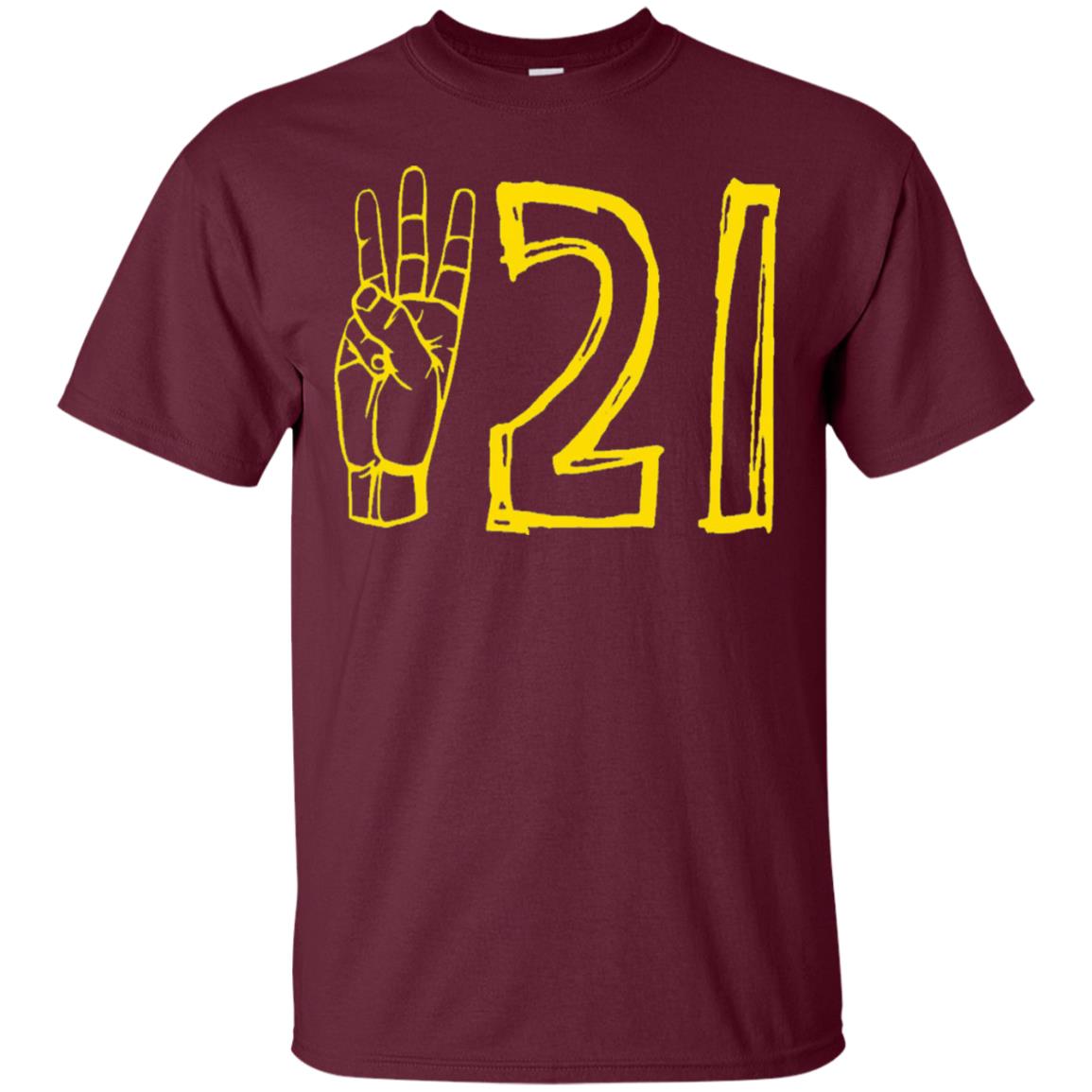 World Down Syndrome Day March 21 T-shirt Maroon