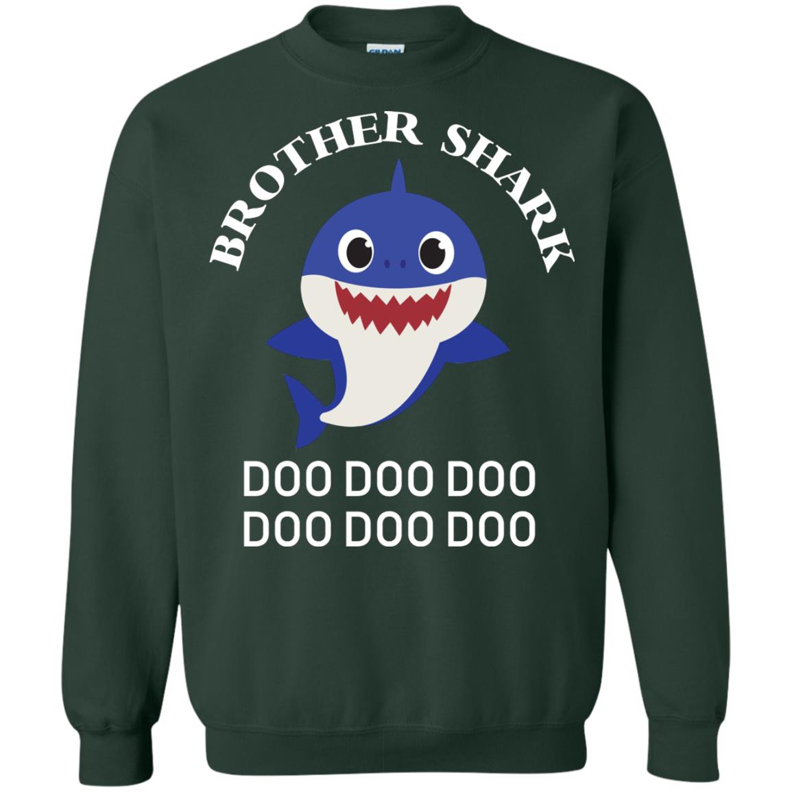Brother Shark Family Shark Shirt Forest Green
