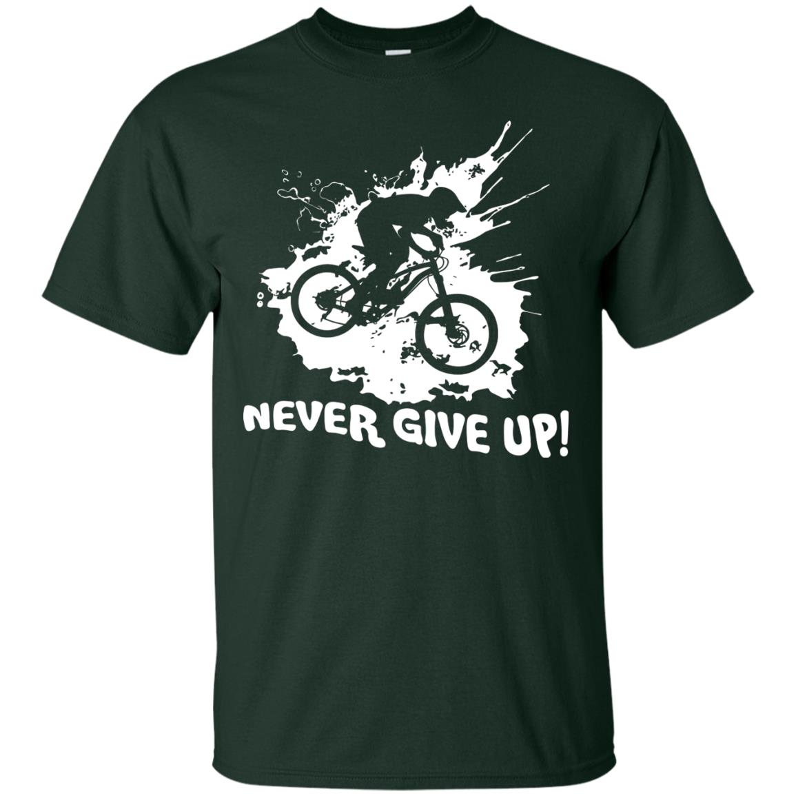 Biker T-shirt Never Give Up Forest
