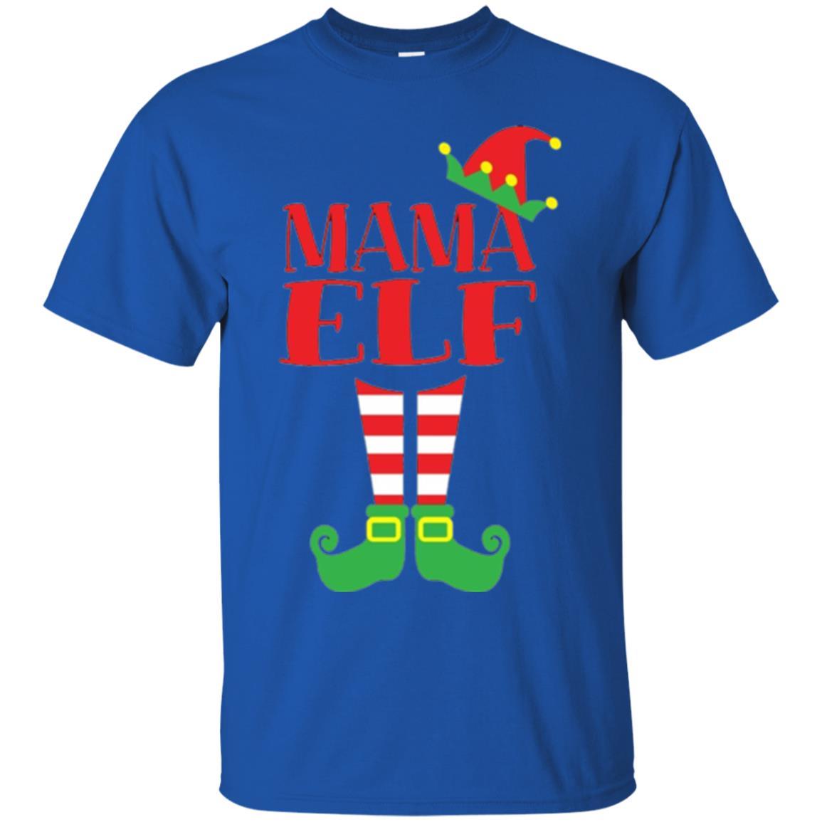 Family Christmas T-shirt Mama Elf T-shirt Royal