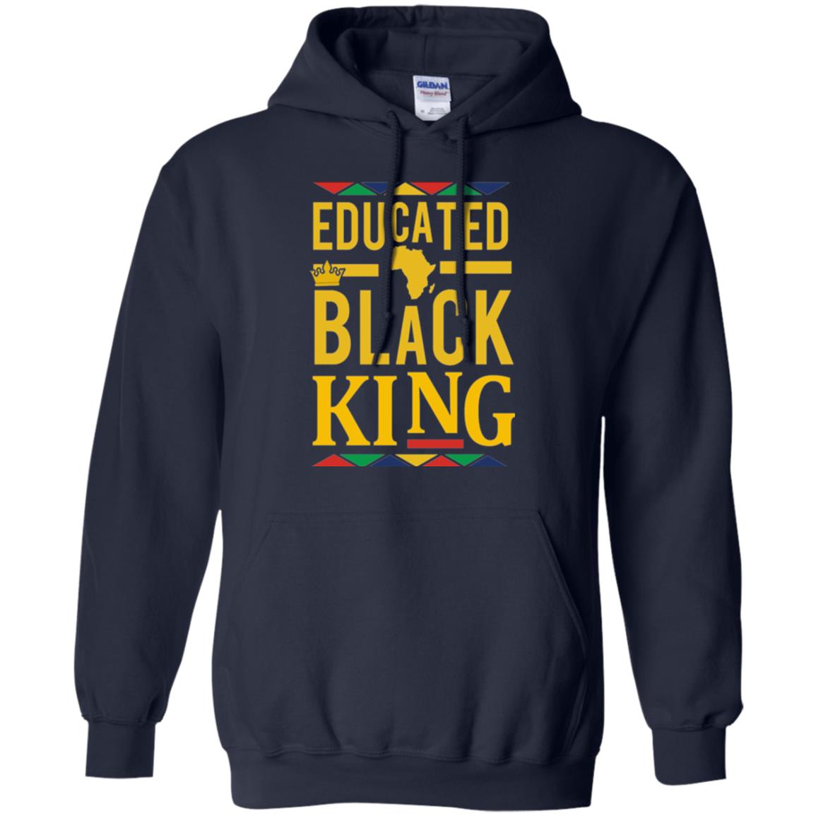 African Dna Pride T-shirt Dashiki Educated Black King Navy