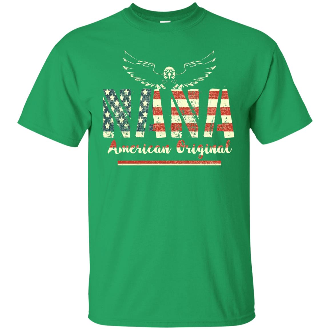 Nana American Original Grandparents T-shirt Irish Green