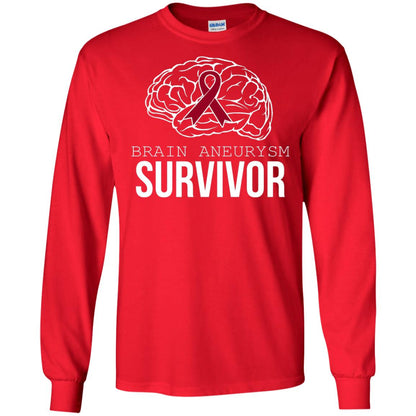 Brain Aneurysm Survivor T-shirt Red