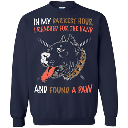 In My Darkness Hour I Reached For The Hand And Found A Paw Shirt Navy