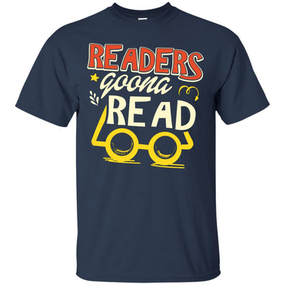 Readers Gonna Read Book Lover T-shirt Navy