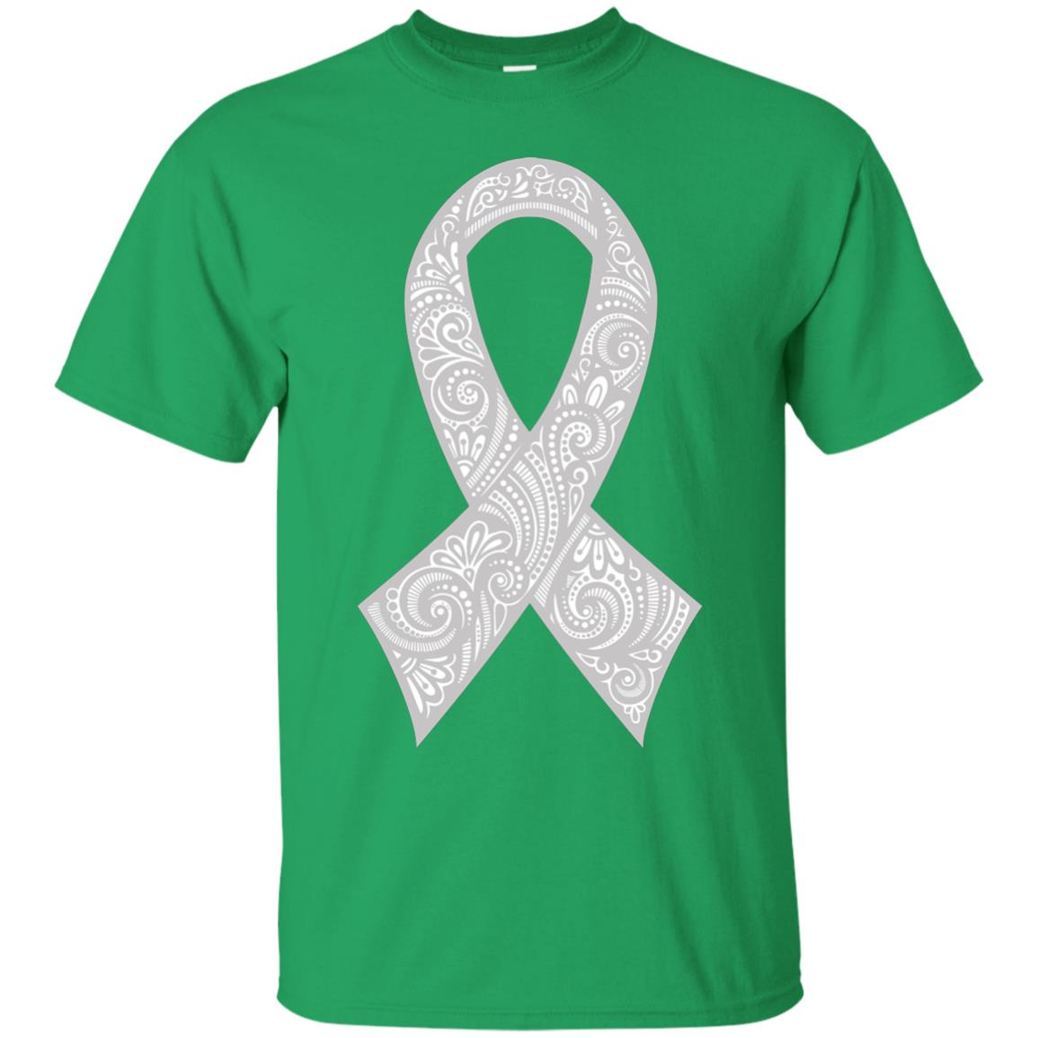Gray Ribbon Gift Shirt For Brain Cancer Awareness Irish Green