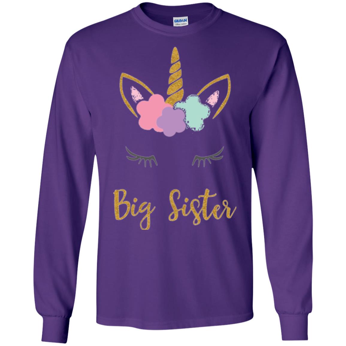 Family T-shirt Big Sister Purple