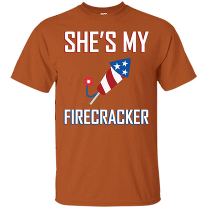 She_s My Firecracker Shirt For Mens Texas Orange