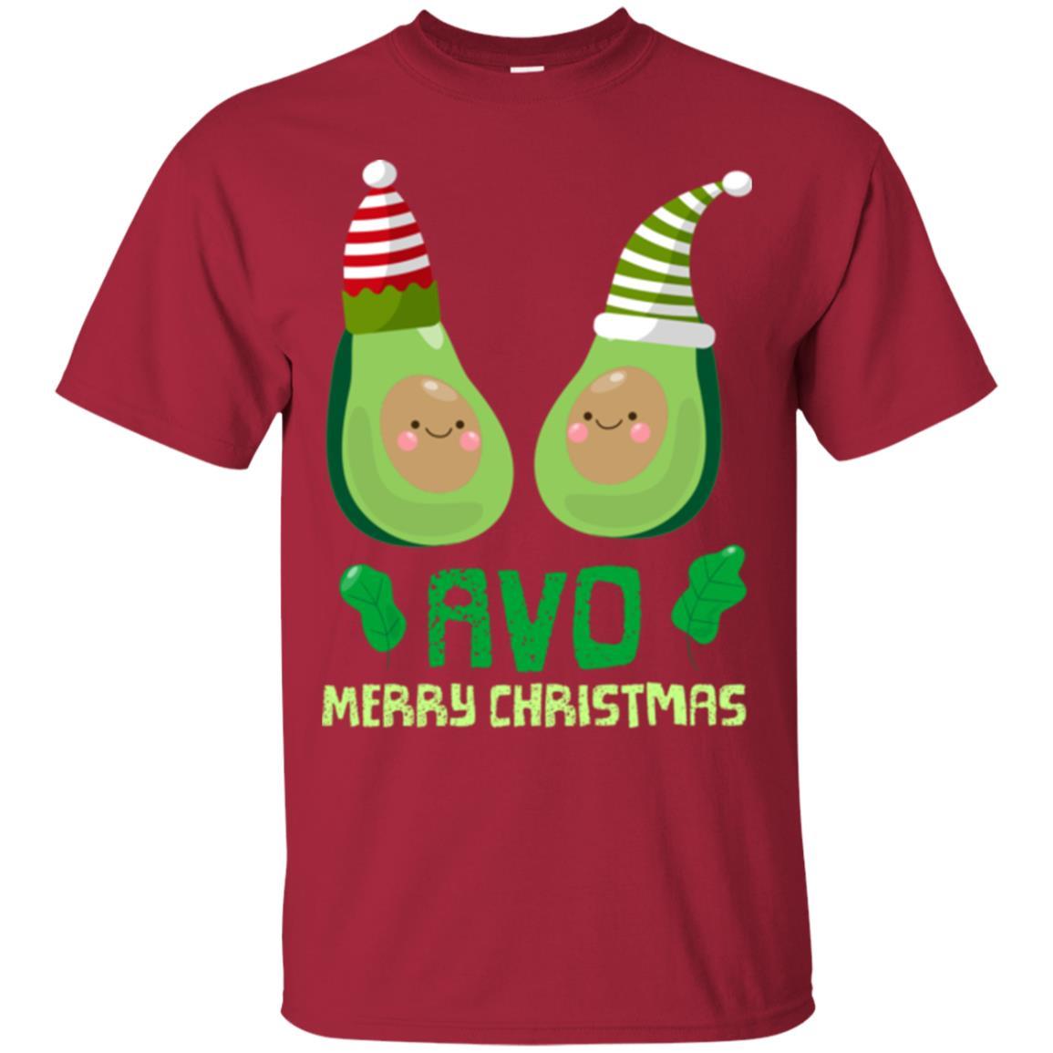 Avocado Merry Christmas T-shirt Cardinal