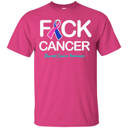 Fck Cancer Thyroid Cancer Awareness T-shirt Heliconia
