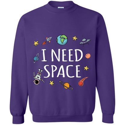 Funny I Need Space T-shirt Purple