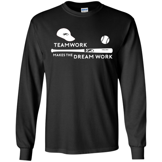 Baseball T-shirt Teamwork Makes The Dream Work Black