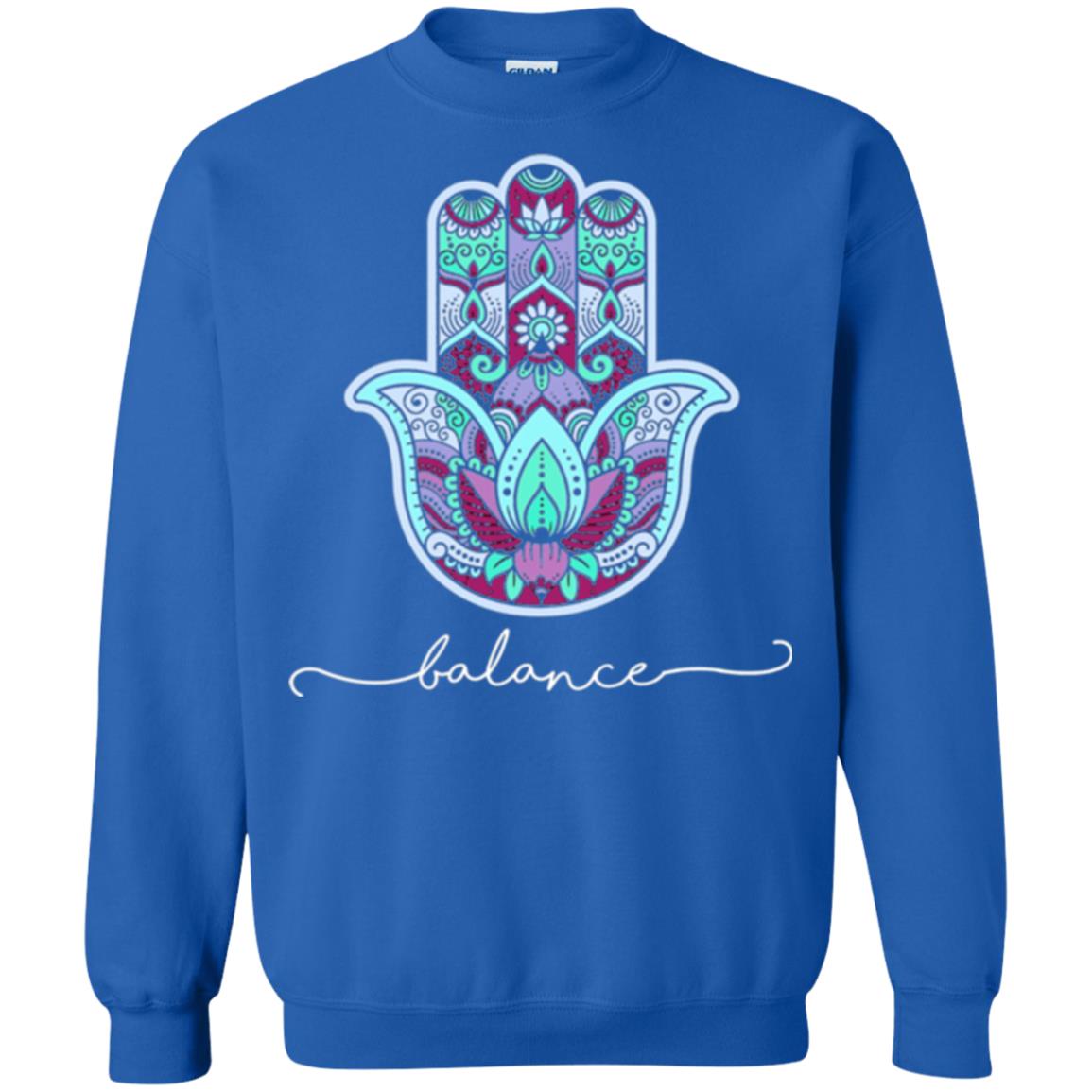 Balance Yoga Gym Hamsa T-shirt Royal