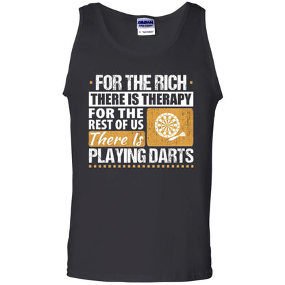 Dart Game T-shirt For The Rich There Is Therapy Playing Darts Black